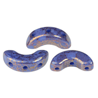 Arcos par Puca No. 182 Frost Royal Blue Bronze 5x10mm | Glass Beads