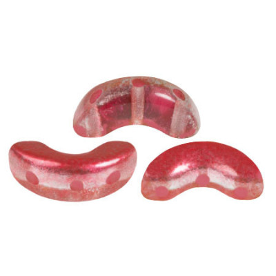 Arcos par Puca 5x10mm Ice Slushy Cherry 24710 | Czech Glass Beads