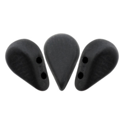 Amos® par Puca® 5x8mm Jet Mat 23980/84100 | Czech Glass Beads