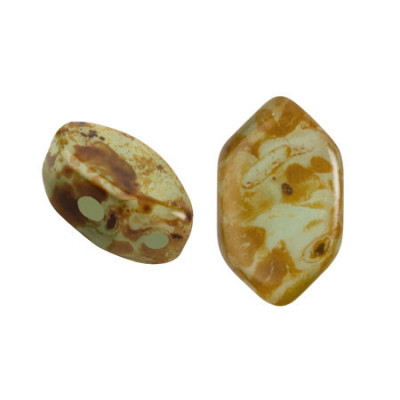 Paros par Puca Green Aqua Opal Travertin 61100/86800 | Czech Beads