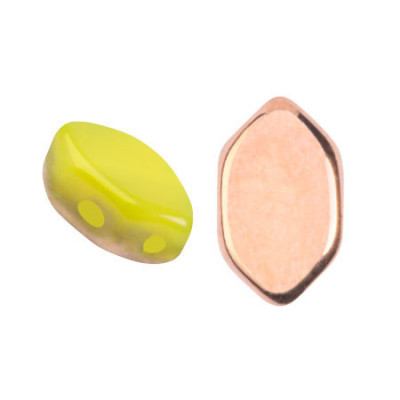 Paros par Puca Beads 7x4mm Jonquil Opal Capri Gold 81220 | Glass