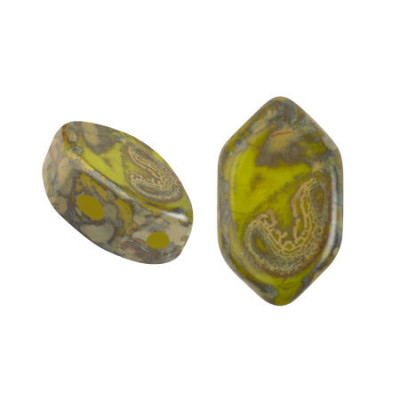 Paros par Puca Jonquil Opal Travertin 81220/86800 | 2-Hole Beads