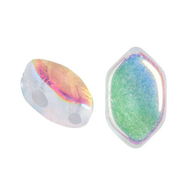 Paros® par Puca® Crystal AB 00030/28701 7x4mm 2-Hole Glass Beads