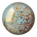 25mm Glass Cabochon par Puca® Opaque Aqua Green Bronze 63110/15496