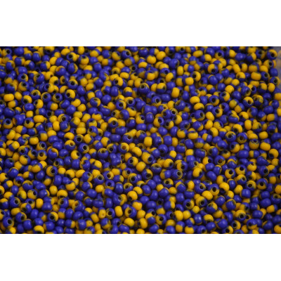 Bicolor Blue & Yellow Preciosa Seed Beads 10/0 83730 | 10g
