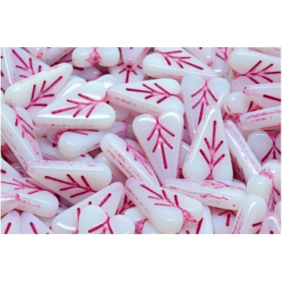 Heart Leaf beads N. 3501 Bianco
