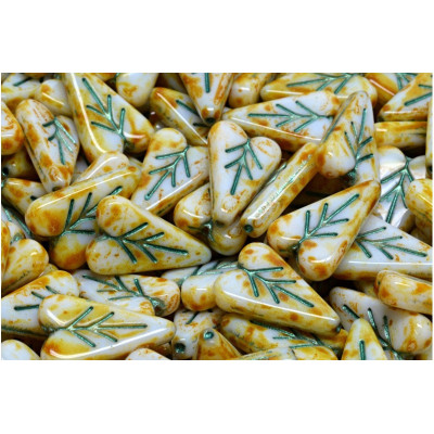 Heart Leaf beads N. 3506 Blanco