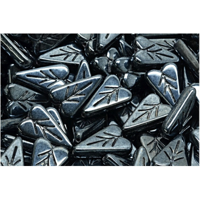 Heart Leaf beads N. 3507 JET HEMATITE