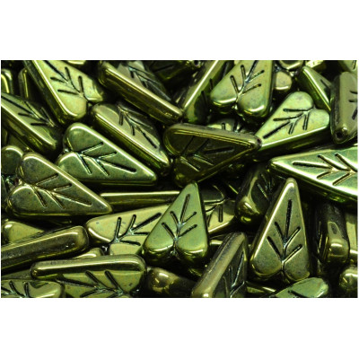 Heart Leaf beads 16x11mm N. 3509 JET RED LUSTER