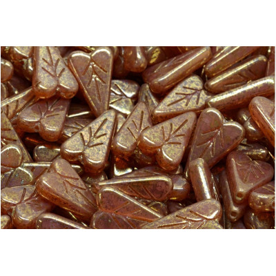 Heart Leaf beads 16x11mm N. 3519 Brown