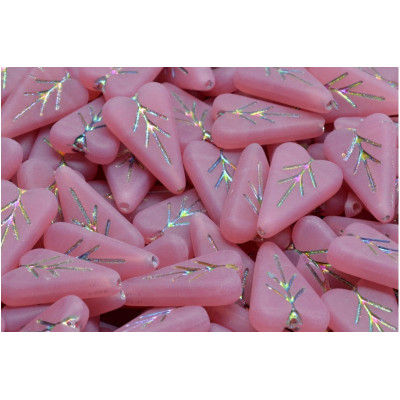 Heart Leaf beads N. 3520 Rosado