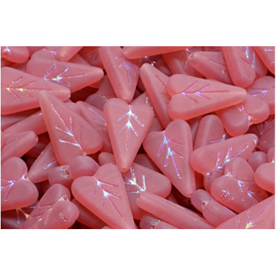Heart Leaf beads 16x11mm N. 3521 Pink