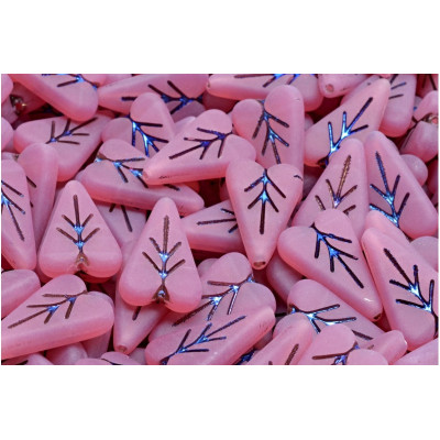 Heart Leaf beads N. 3522 Rosado