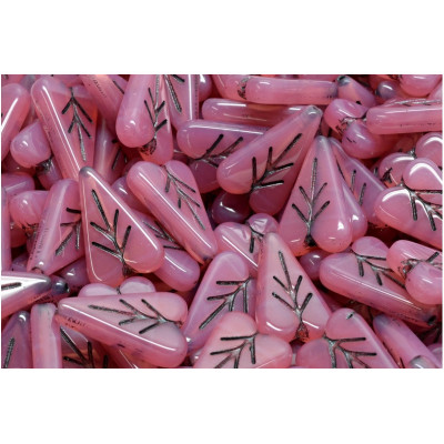 Heart Leaf beads N. 3525 Rosa