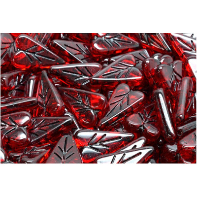 Heart Leaf beads N. 3528 Rojo
