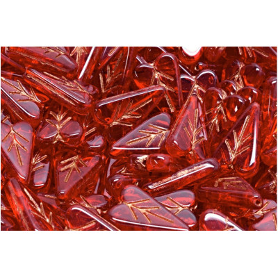 Heart Leaf beads N. 3531 Rojo