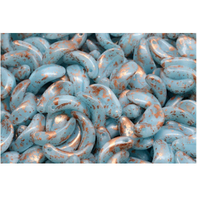 Curved petal beads N. 3473 Light blue