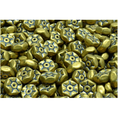 Vintage Rondelle Beads N. 16 Grün