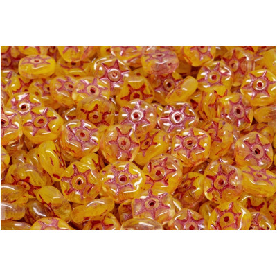 Vintage Rondelle Beads N. 76 Jaune