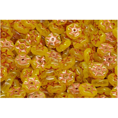 Vintage Rondelle Beads N. 77 Jaune