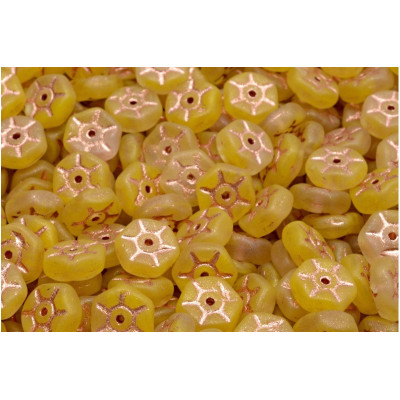 Vintage Rondelle Beads N. 80 Jaune