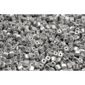 Cube Beads 4x4mm Crystal Labrador Silver 27000 | Czech Glass