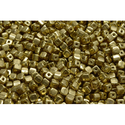 Cube Beads 4x4mm Crystal Gold Bronze 00030-90215 | Rutkovsky