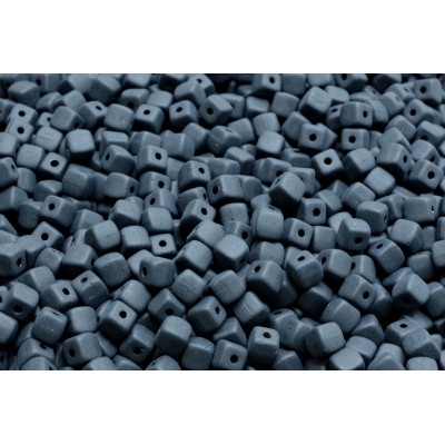 Cube Beads 4x4mm Jet Matte 23980-84100 | Rutkovsky Glass Beads
