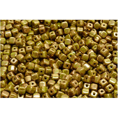 Cube Beads 4x4mm Opaque Green Terracotta 53410-15496 | Rutkovsky