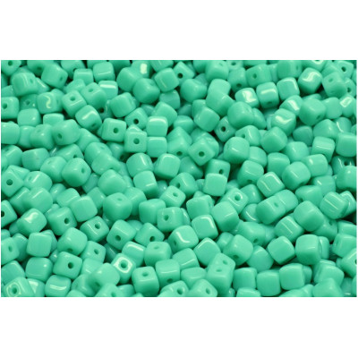 Cube Beads 4x4mm Turquoise Green 63130 | Czech Glass Beads