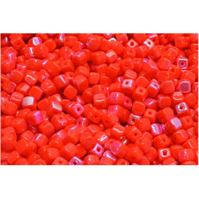 Cube Beads 4x4mm Opaque Light Coral AB 93400-28701 | Rutkovsky