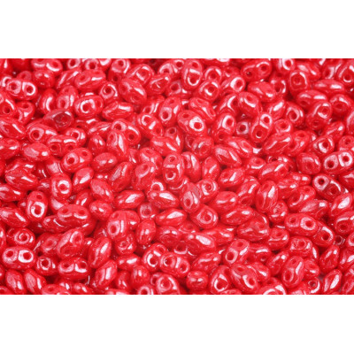 MATUBO MINIDUO  N. 489 OPAQUE CORAL RED WHITE LUSTER