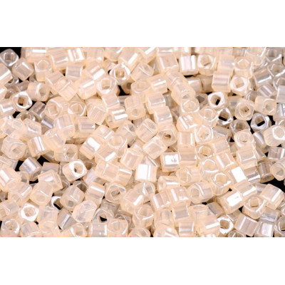 TOHO Cube Beads 3mm Ceylon Lt Ivory 253 | Japanese Glass Beads