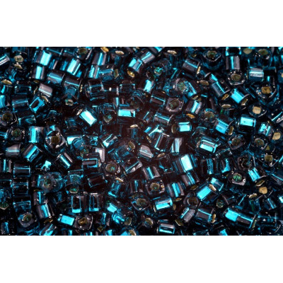 TOHO Cube 3mm Silver-Lined Teal 254 | Japanese Glass Beads