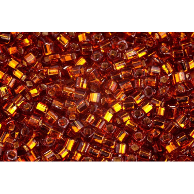 TOHO Cube Beads 3mm Silver-Lined Smoky Topaz 255 | Japanese Glass