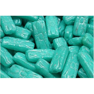 Turquoise Flower Rectangle Beads 20x8mm 02010 - etch-34301-34309