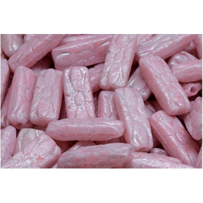 Flower Rectangle Beads 20x8mm Pink 34304-34301 | Czech Glass Beads