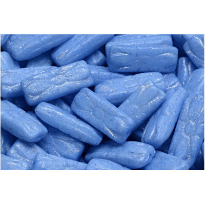 Flower Rectangle Beads 20x8mm Blue Etched 34307-34301 | Czech Glass