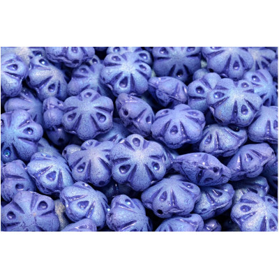 Folklore Flower Beads 11x11mm Violet 84100 | Czech Glass Beads