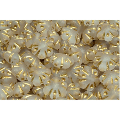 Folklore Flower Beads 11x11mm Crystal Gold 00030-84100-54302