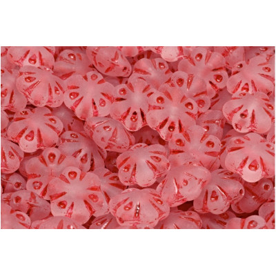 Folklore Flower Beads 11x11mm Red 00030-84100-54327 | Czech Glass