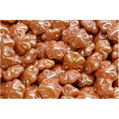 Folklore Flower Beads 11x11mm Brown 29123 | Rutkovsky Czech Glass