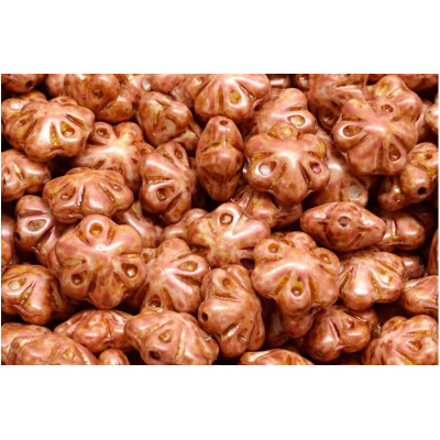 Folklore Flower Beads 11x11mm Brown 02010-65324 | Czech Glass