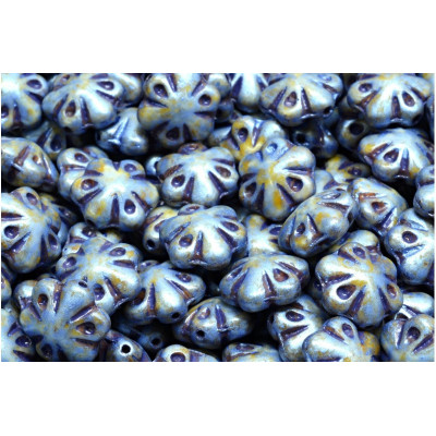 Folklore Flower Beads 11x11mm Light Blue 02010-65325 | Czech Glass
