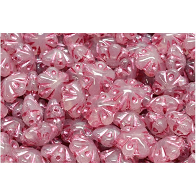 Folklore Flower Beads 11x11mm Pink R0231-54321 | Czech Glass