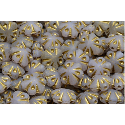 Folklore Flower Beads 11x11mm Grey Gold R0731-84100-54302