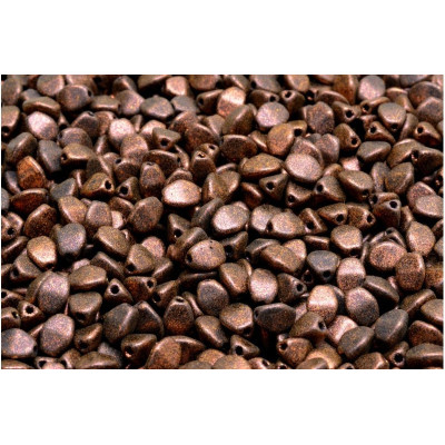 Czech Pinch Beads 5x5mm Metallic Brown 23980-79411 | Rutkovsky