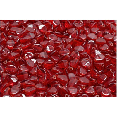 Czech Pinch Beads Red 90100 5x5mm | Glass Beads by Rutkovsky