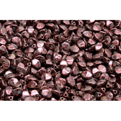 Pinch Beads Metallic Matte Salmon Spotted 23980-65324 | Czech Glass