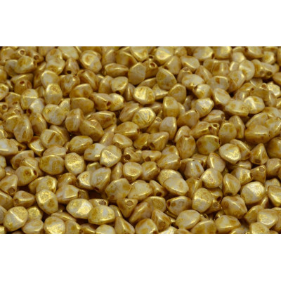 Pinch Beads Opaque Beige Spotted 02010-65322 5x5mm | Rutkovsky